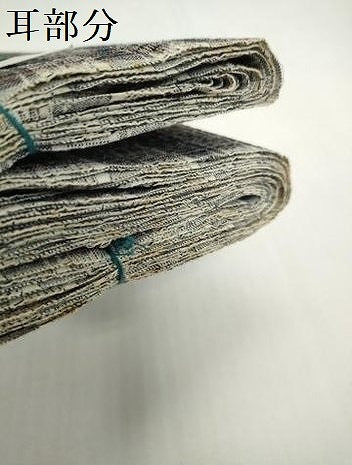 平和屋着物＊夏物　阿波しじら織　浴衣　反物　着尺　正藍　格子　証紙付き　綿　逸品　未使用　DABH2213zzz