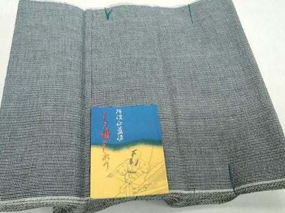 平和屋着物＊夏物　阿波しじら織　浴衣　反物　着尺　正藍　西武百貨店扱い　証紙付き　綿　逸品　未使用　DABH2216zzz