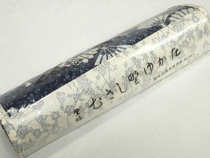 平和屋着物＊夏物　浴衣　反物　着尺　東京染　注染　扇散らし　綿　未使用　DABH2222zzz
