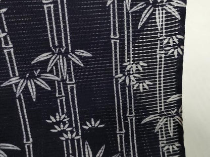 平和屋着物＊夏物　浴衣　反物　着尺　綿絽　笹竹文　コーマ糸使用　綿　逸品　未使用　DABH2229zzz