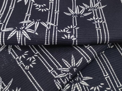 平和屋着物＊夏物　浴衣　反物　着尺　綿絽　笹竹文　コーマ糸使用　綿　逸品　未使用　DABH2229zzz