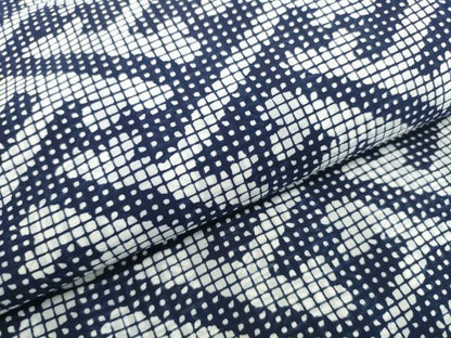 平和屋着物＊夏物　男性　浴衣　反物　着尺　田中実コレクション　両面染　紗綾形×間道　綿　逸品　未使用　DABH2259zzz