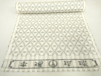 平和屋着物●本場琉球絣　紬　反物　着尺　逸品　未使用　DABH2269zzz