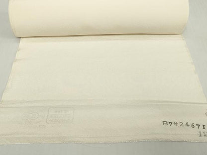 平和屋着物▼羽織・コート　白生地　反物　羽尺　生成り色　逸品　未使用　DABH2276zzz