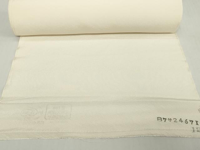 平和屋着物▼羽織・コート　白生地　反物　羽尺　生成り色　逸品　未使用　DABH2276zzz