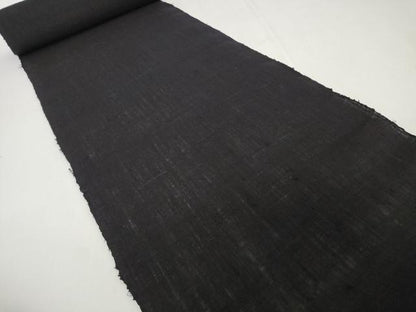 平和屋着物＊夏物　男性　紬　反物　着尺　黒紅色　逸品　未使用　DABH2298zzz