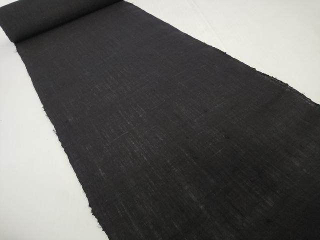 平和屋着物＊夏物　男性　紬　反物　着尺　黒紅色　逸品　未使用　DABH2298zzz