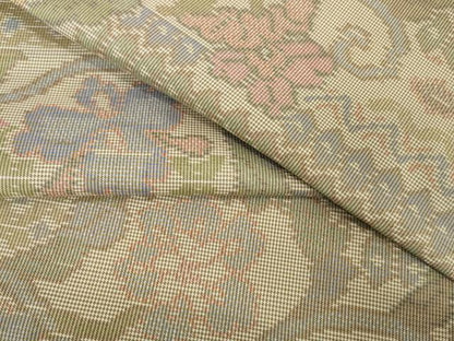 平和屋着物▼本場大島紬　反物　着尺　7マルキ　花唐草文　証紙付き　逸品　未使用　DABH2301zzz