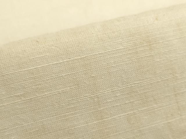 平和屋着物▼紬　白生地　反物　着尺　生成り色　証紙付き　逸品　未使用　DABH2316zzz