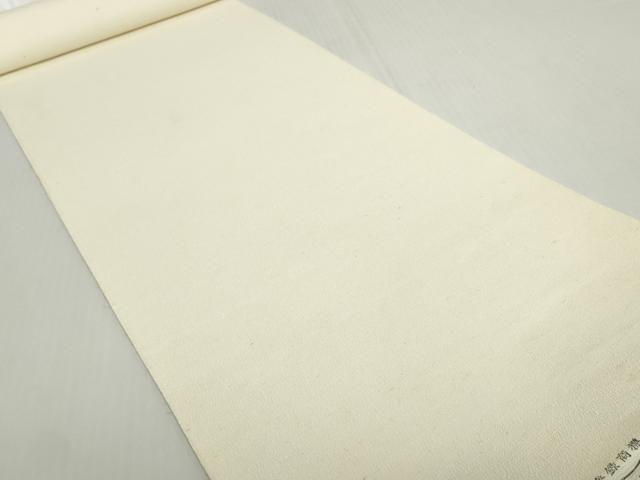 平和屋着物▼上代紬　浜紬　白生地　反物　着尺　生成り色　逸品　未使用　DABH2318zzz