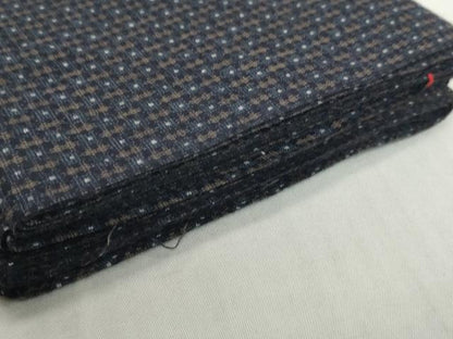 平和屋着物▼都の花 銘仙　小紋　反物　着尺　抽象文様　綿　逸品　未使用　DABH2341zzz