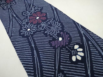 平和屋着物＊夏物　有松鳴海絞り　浴衣　反物　着尺　草花文　綿　逸品　未使用　DABH2346zzz