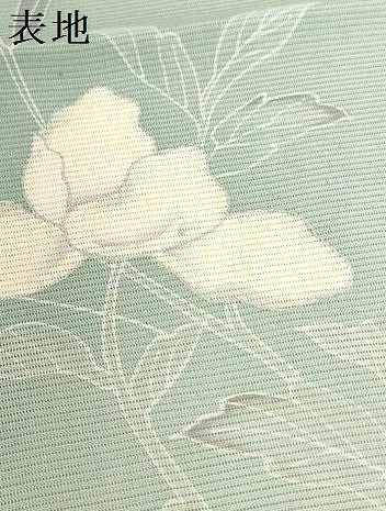 平和屋着物＊夏物　付下げ　反物　着尺　絽　刺繍　草花文　逸品　未使用　DABG6437zzz