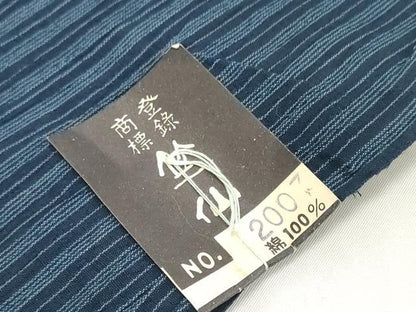 平和屋着物＊夏物　竺仙鑑製　浴衣　反物　着尺　間道　高島屋扱い　証紙付き　綿　逸品　未使用　DABH2366zzz