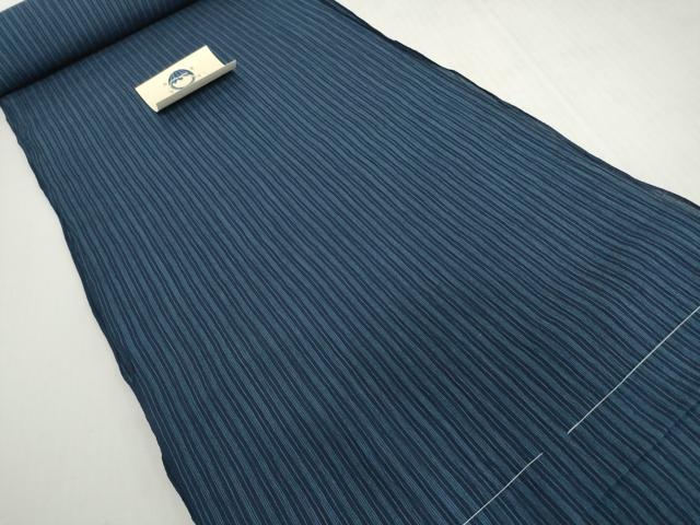 平和屋着物＊夏物　竺仙鑑製　浴衣　反物　着尺　間道　高島屋扱い　証紙付き　綿　逸品　未使用　DABH2366zzz