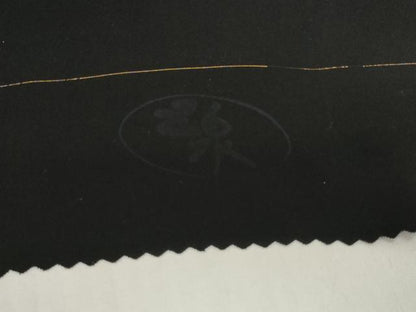 平和屋着物＊夏物　黒紋付　黒反物　着尺　絽　五泉　草木三度染　純黒　逸品　未使用　DABH2373zzz