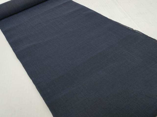 平和屋着物＊夏物　小千谷ちぢみ　反物　着尺　青褐色　証紙付き　麻　逸品　未使用　DABH2375zzz