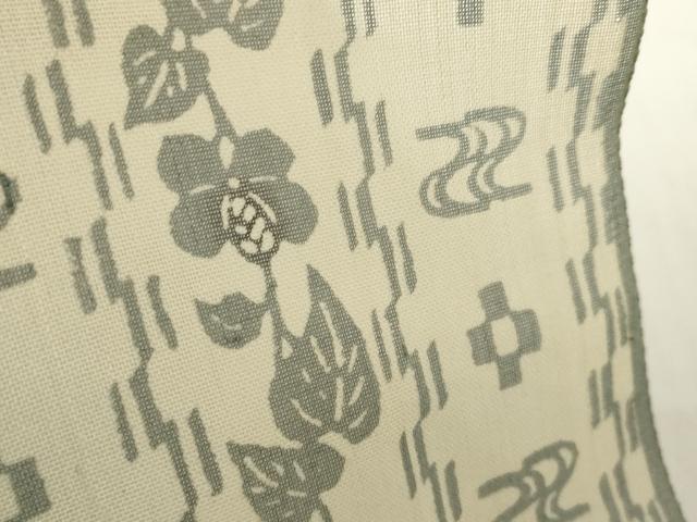 平和屋着物＊夏物　松煙染の第一人者　川島草苑　絹芭蕉布　反物　着尺　花間道　証紙付き　逸品　未使用　DABH2388zzz