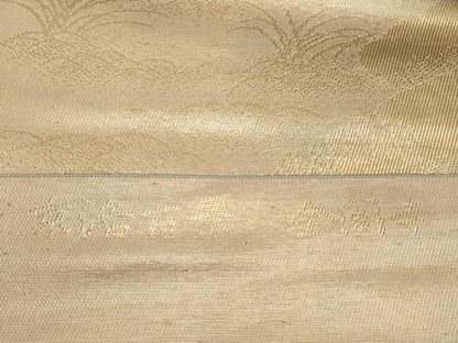 平和屋着物▼西陣　名古屋帯　帯反物　京洛百景　金閣寺　証紙付き　逸品　未使用　DABH2420zzz
