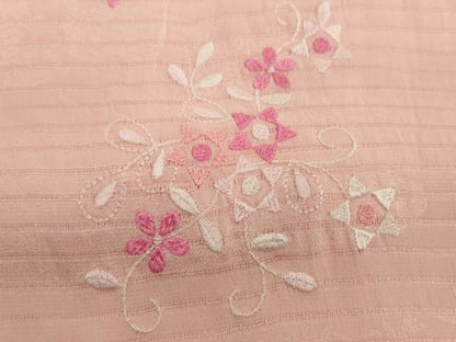 平和屋着物＊夏物　和装小物　帯揚げ10枚セット　絽 縦絽　刺繍　花唐草 芝撫子 萩地紋 朝顔 蝶　逸品　DABH2436zzz