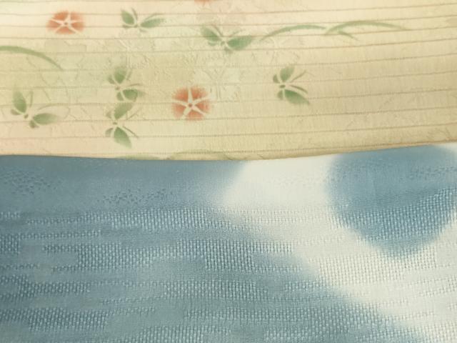 平和屋着物＊夏物　和装小物　帯揚げ10枚セット　絽 縦絽　刺繍　花唐草 芝撫子 萩地紋 朝顔 蝶　逸品　DABH2436zzz