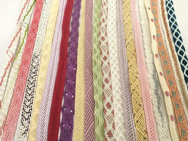 平和屋着物＊夏物　和装小物　帯締め20本セット　レース織　金糸　逸品　DABH2444zzz