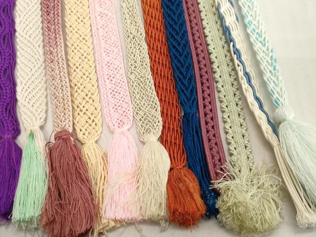 平和屋着物＊夏物　和装小物　帯締め20本セット　レース織　金糸　逸品　DABH2450zzz