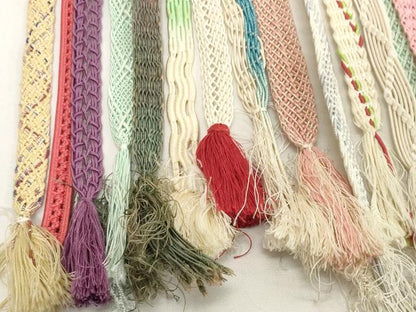平和屋着物＊夏物　和装小物　帯締め20本セット　レース織　金糸　逸品　DABH2459zzz