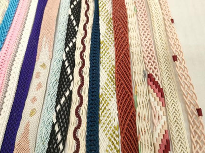 平和屋着物＊夏物　和装小物　帯締め20本セット　レース織　金糸　逸品　DABH2460zzz