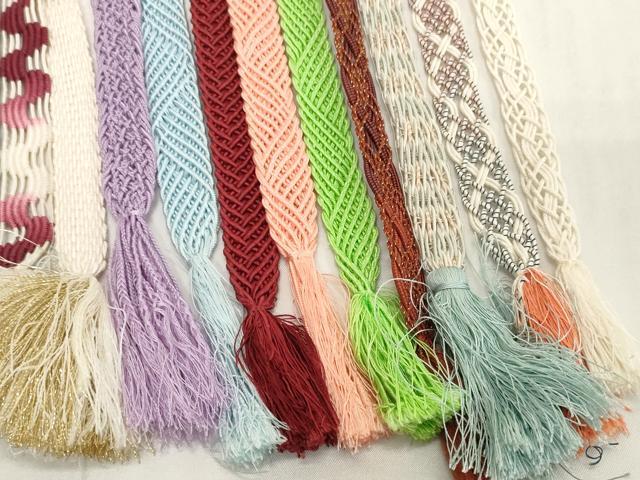 平和屋着物＊夏物　和装小物　帯締め20本セット　レース織　金糸　逸品　DABH2467zzz