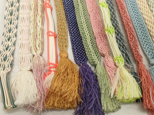 平和屋着物＊夏物　和装小物　帯締め20本セット　レース織　金糸　逸品　DABH2472zzz