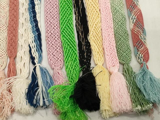 平和屋着物＊夏物　和装小物　帯締め20本セット　レース織　金糸　逸品　DABH2478zzz