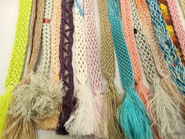 平和屋着物＊夏物　和装小物　帯締め20本セット　レース織　金糸　逸品　DABH2483zzz