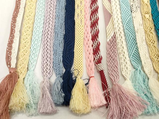 平和屋着物＊夏物　和装小物　帯締め20本セット　レース織　金糸　逸品　DABH2484zzz
