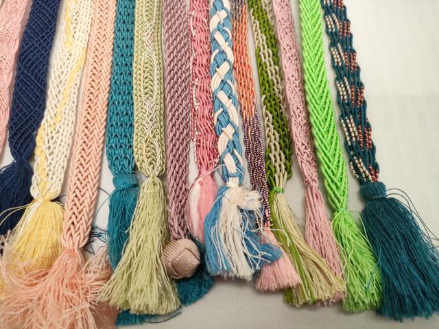 平和屋着物＊夏物　和装小物　帯締め20本セット　レース織　金糸　逸品　DABH2488zzz