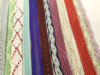 平和屋着物＊夏物　和装小物　帯締め20本セット　レース織　銀糸　逸品　DABH2490zzz