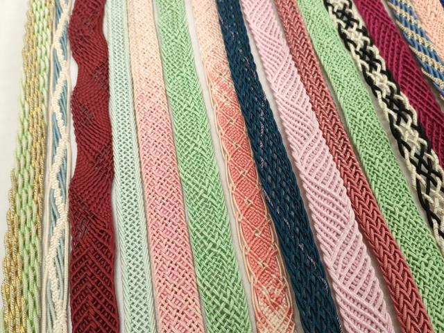 平和屋着物＊夏物　和装小物　帯締め20本セット　レース織　金糸　逸品　DABH2495zzz