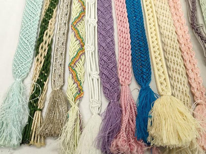平和屋着物＊夏物　和装小物　帯締め20本セット　レース織　銀糸　逸品　DABH2496zzz