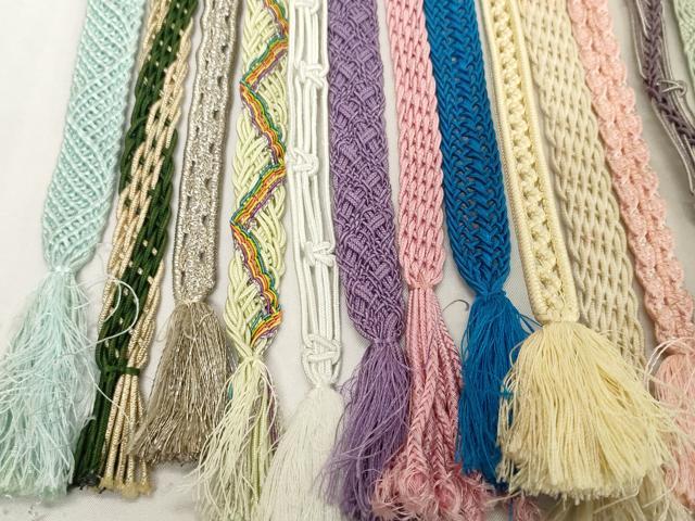 平和屋着物＊夏物　和装小物　帯締め20本セット　レース織　銀糸　逸品　DABH2496zzz