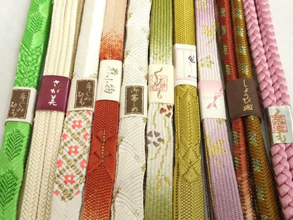 平和屋着物●和装小物　帯締め10本セット　礼装用　手組紐　高麗組　奈良組　冠組　金糸　さが美扱い　逸品　未使用　DABH2502zzz