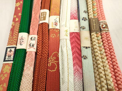 平和屋着物●和装小物　帯締め10本セット　礼装用　手組紐　高麗組　笹浪組　めいくやまと　逸品　未使用　DABH2505zzz