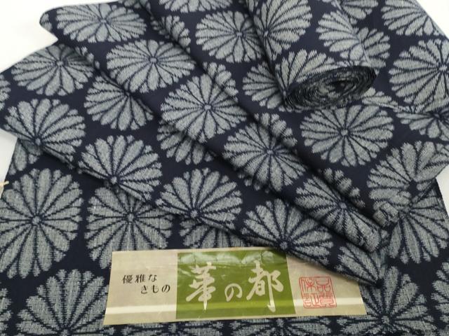 平和屋着物＊夏物　浴衣　着尺　華の都　菊　阪急百貨店扱い　綿　逸品　未使用　DABH2521zzz