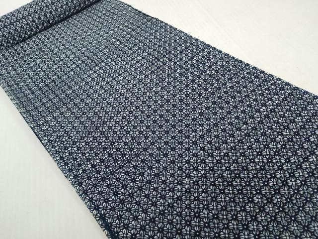 平和屋着物＊夏物　浴衣　着尺　注染　花並べ　綿　逸品　未使用　DABH2523zzz