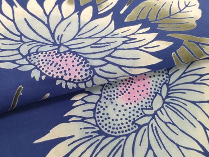 平和屋着物＊夏物　浴衣　着尺　注染　向日葵　ひまわり　綿　逸品　未使用　DABH2524zzz
