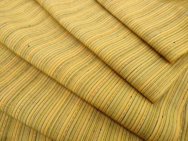 平和屋着物●本場玉結城紬　反物　着尺　縞　証紙付き　逸品　未使用　DABH2533zzz