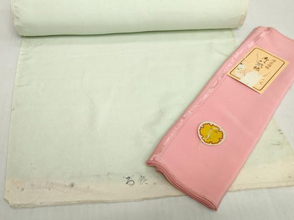 平和屋着物▼付下げ　反物　着尺　八掛付き　駒刺繍　楓花文　金彩　逸品　未使用　DABH2553zzz