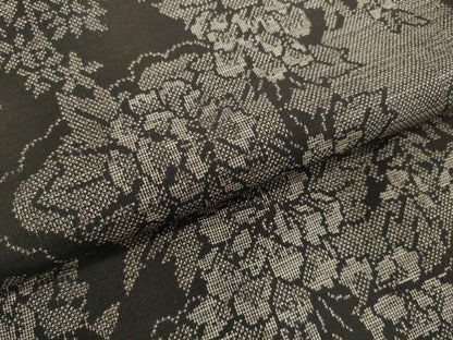 平和屋着物●本場大島紬　反物　着尺　9マルキ　草花文　逸品　未使用　DABH2559zzz