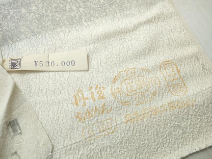 平和屋着物●付下げ　反物　着尺　雪輪花文　上代53万　逸品　未使用　DABH2584zzz