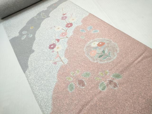 平和屋着物●付下げ　反物　着尺　雪輪花文　上代53万　逸品　未使用　DABH2584zzz