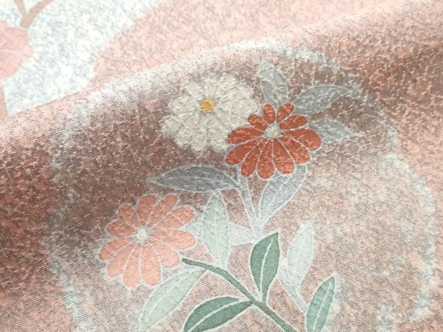 平和屋着物●付下げ　反物　着尺　雪輪花文　上代53万　逸品　未使用　DABH2584zzz